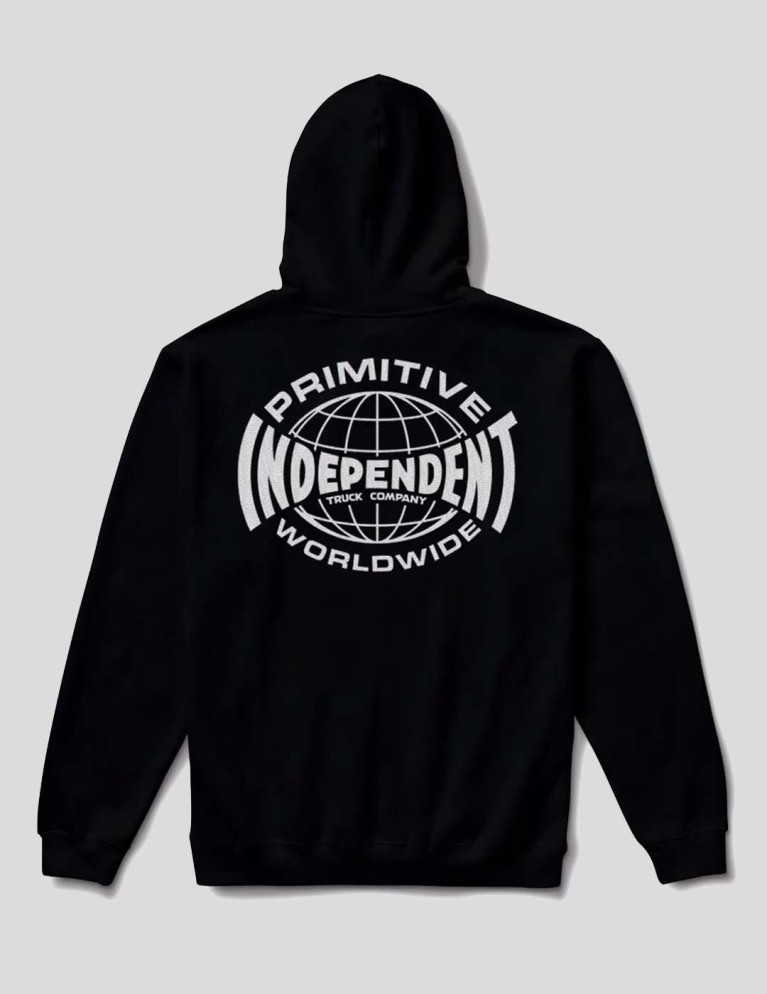 Sudadeira PRIMITIVE x independent global hood black